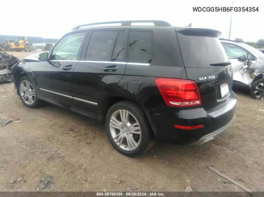 2015 Mercedes-Benz Glk 350 VIN: WDCGG5HB6FG354354 Lot: 39768359