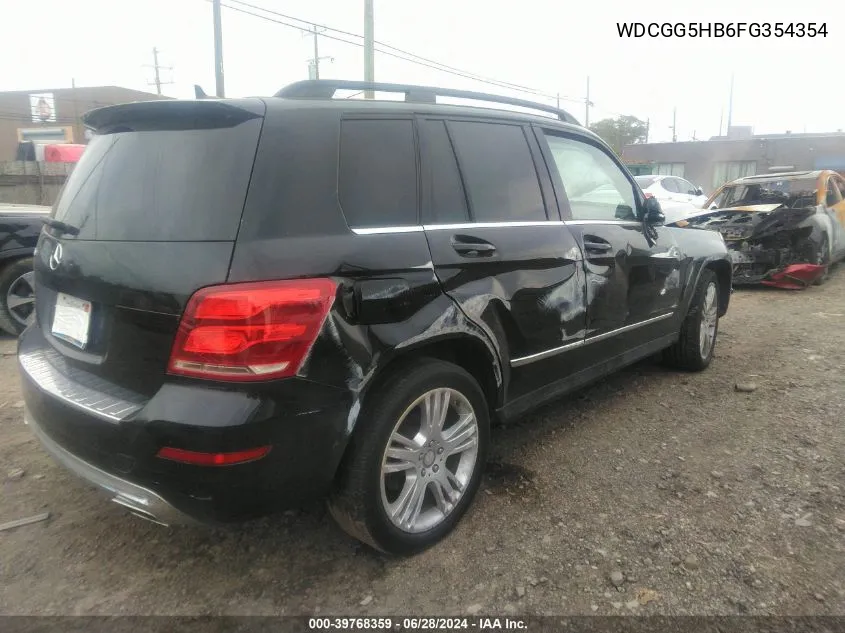 2015 Mercedes-Benz Glk 350 VIN: WDCGG5HB6FG354354 Lot: 39768359