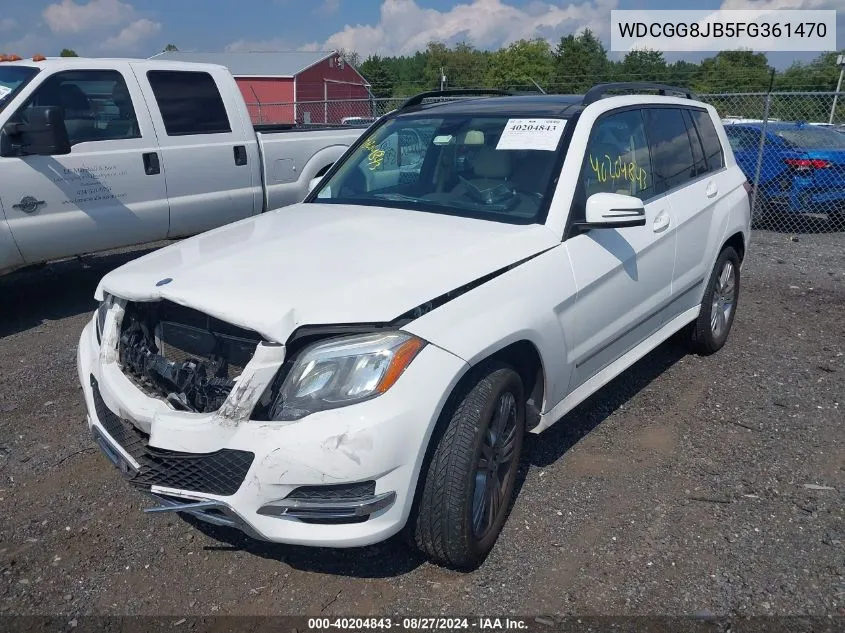 2015 Mercedes-Benz Glk 350 4Matic VIN: WDCGG8JB5FG361470 Lot: 40204843