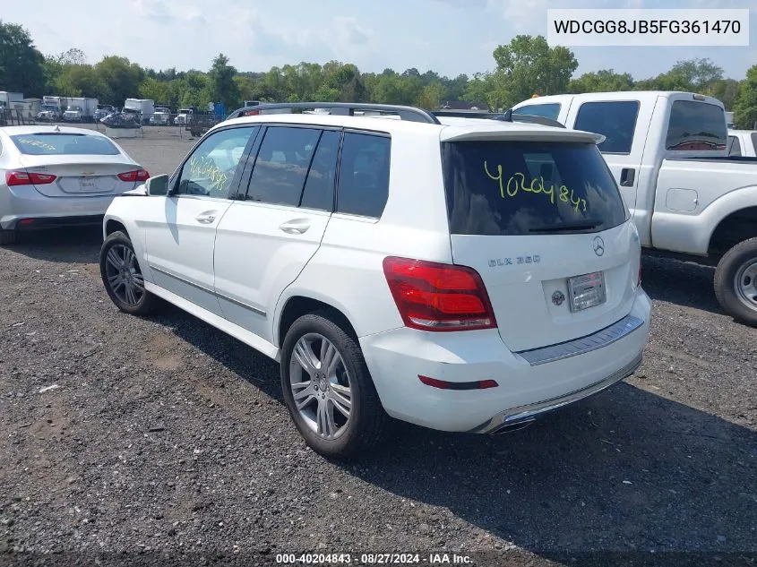 2015 Mercedes-Benz Glk 350 4Matic VIN: WDCGG8JB5FG361470 Lot: 40204843