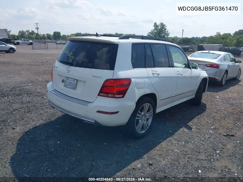 2015 Mercedes-Benz Glk 350 4Matic VIN: WDCGG8JB5FG361470 Lot: 40204843