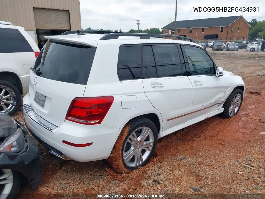 2015 Mercedes-Benz Glk 350 VIN: WDCGG5HB2FG434931 Lot: 40373154