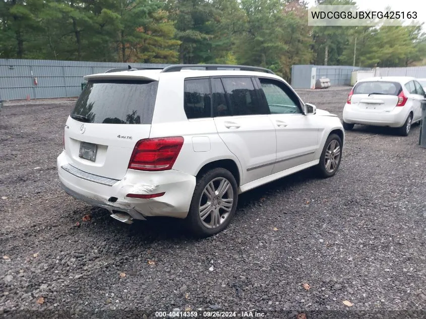 2015 Mercedes-Benz Glk 350 4Matic VIN: WDCGG8JBXFG425163 Lot: 40414359