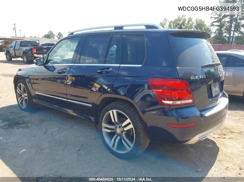 2015 Mercedes-Benz Glk 350 VIN: WDCGG5HB4FG394593 Lot: 40458825