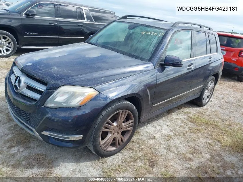 2015 Mercedes-Benz Glk 350 VIN: WDCGG5HB4FG429181 Lot: 40480538