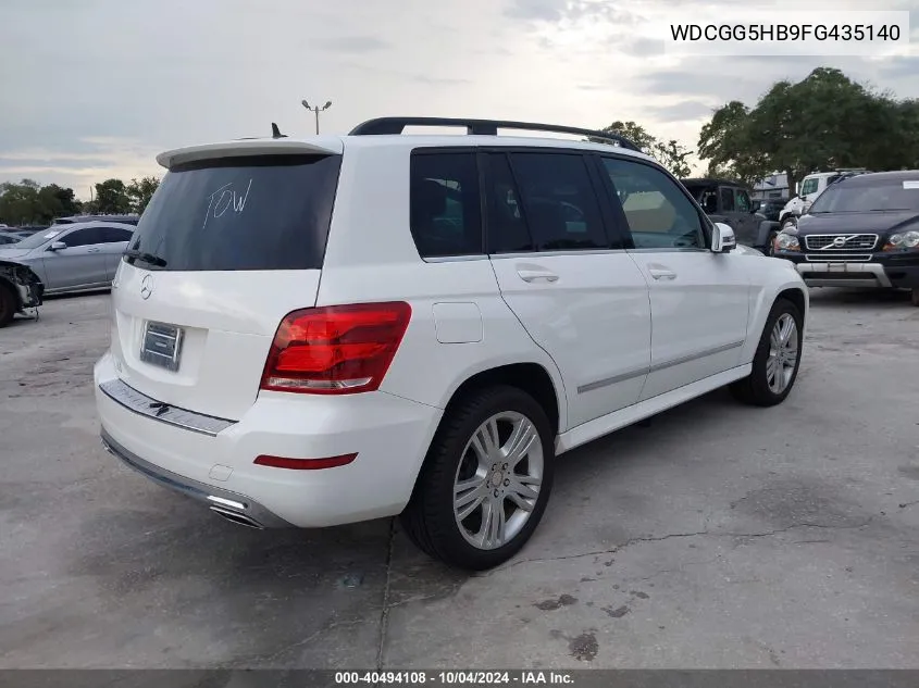 2015 Mercedes-Benz Glk 350 VIN: WDCGG5HB9FG435140 Lot: 40494108