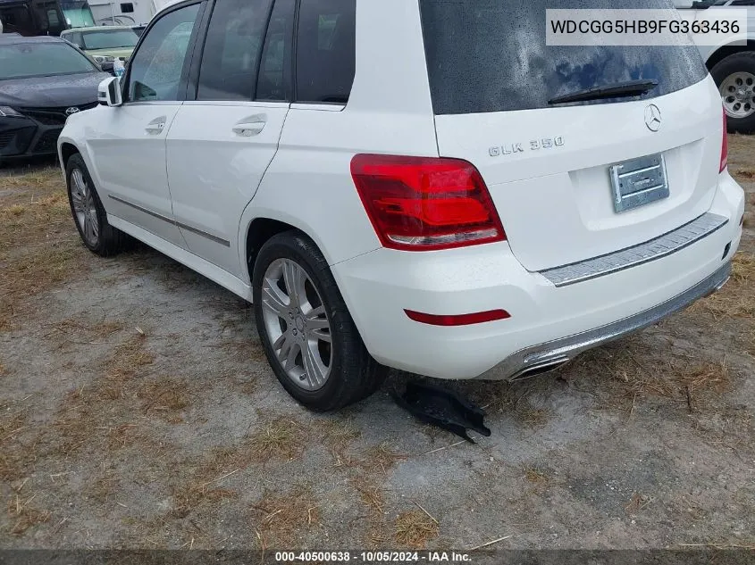 2015 Mercedes-Benz Glk 350 VIN: WDCGG5HB9FG363436 Lot: 40500638