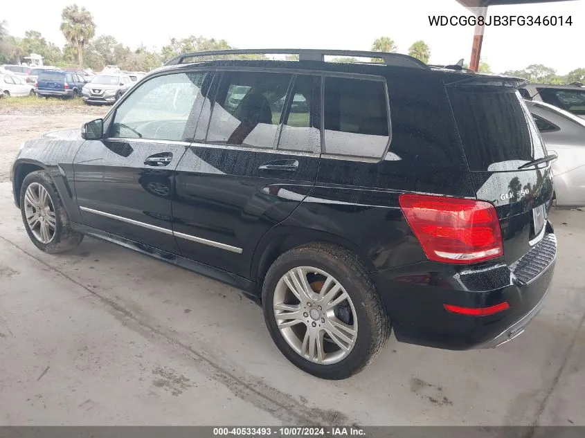 2015 Mercedes-Benz Glk 350 4Matic VIN: WDCGG8JB3FG346014 Lot: 40533493