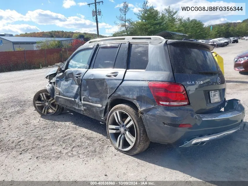 2015 Mercedes-Benz Glk 350 4Matic VIN: WDCGG8JB8FG356344 Lot: 40536960