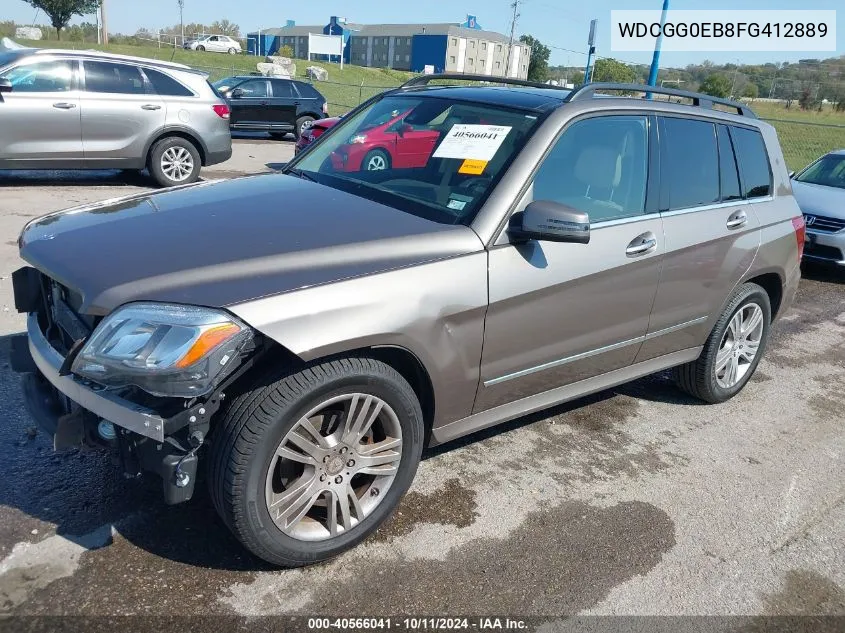 2015 Mercedes-Benz Glk 250 Bluetec 4Matic VIN: WDCGG0EB8FG412889 Lot: 40566041