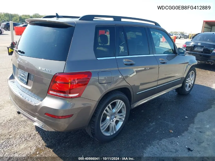 2015 Mercedes-Benz Glk 250 Bluetec 4Matic VIN: WDCGG0EB8FG412889 Lot: 40566041