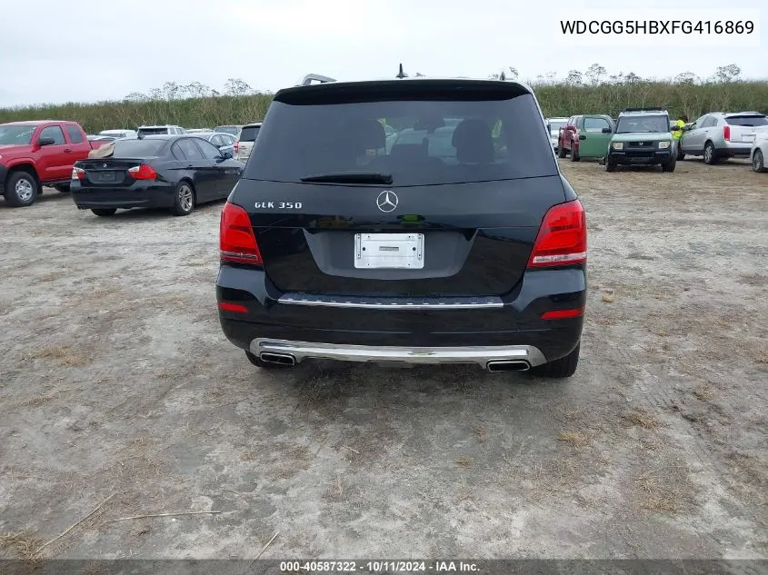 2015 Mercedes-Benz Glk 350 VIN: WDCGG5HBXFG416869 Lot: 40587322