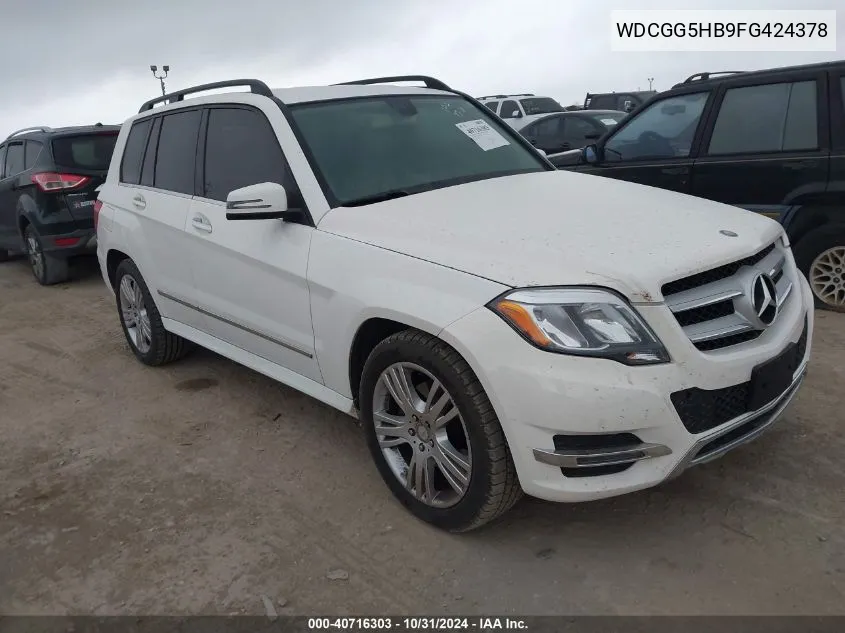 2015 Mercedes-Benz Glk 350 VIN: WDCGG5HB9FG424378 Lot: 40716303