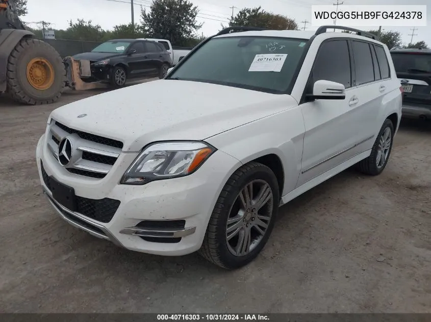 2015 Mercedes-Benz Glk 350 VIN: WDCGG5HB9FG424378 Lot: 40716303