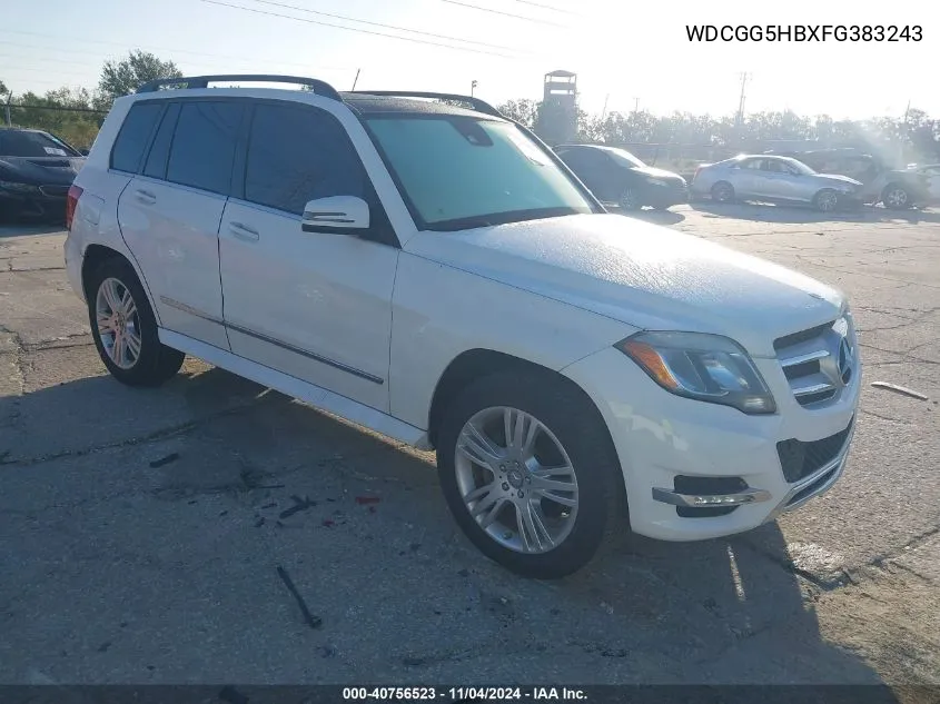 2015 Mercedes-Benz Glk 350 VIN: WDCGG5HBXFG383243 Lot: 40756523