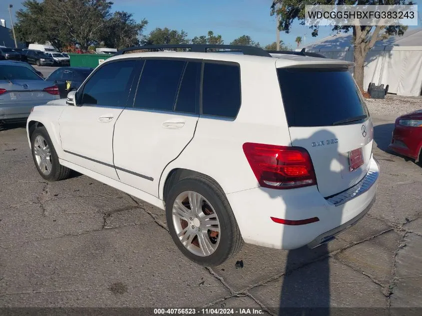 2015 Mercedes-Benz Glk 350 VIN: WDCGG5HBXFG383243 Lot: 40756523