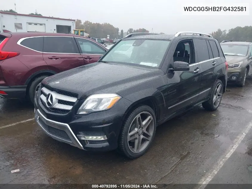 2015 Mercedes-Benz Glk 350 VIN: WDCGG5HB2FG432581 Lot: 40792895