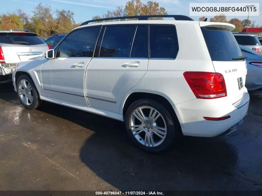 2015 Mercedes-Benz Glk 350 4Matic VIN: WDCGG8JB8FG440115 Lot: 40796047