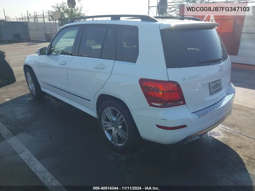 2015 Mercedes-Benz Glk 350 4Matic VIN: WDCGG8JB7FG347103 Lot: 40814344