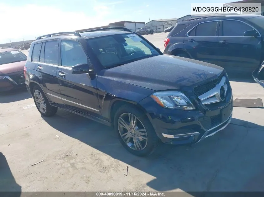 2015 Mercedes-Benz Glk 350 VIN: WDCGG5HB6FG430820 Lot: 40890019