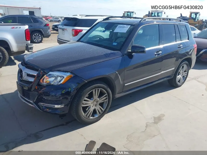 2015 Mercedes-Benz Glk 350 VIN: WDCGG5HB6FG430820 Lot: 40890019