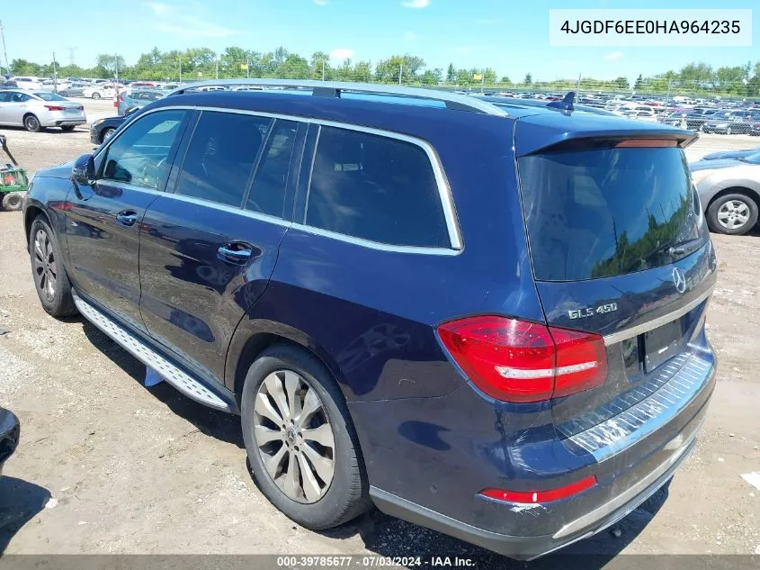 2017 Mercedes-Benz Gls 450 4Matic VIN: 4JGDF6EE0HA964235 Lot: 39785677