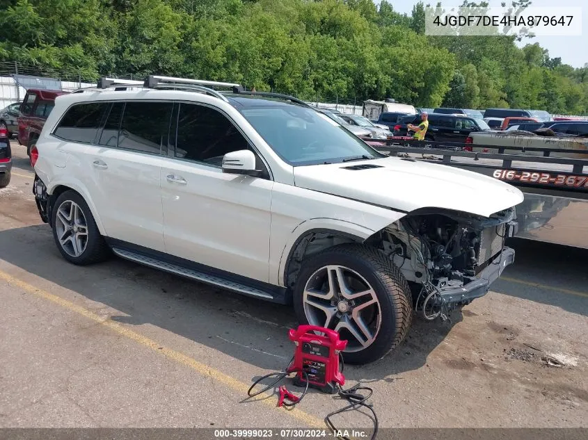 2017 Mercedes-Benz Gls 550 4Matic VIN: 4JGDF7DE4HA879647 Lot: 39999023