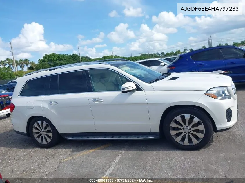 2017 Mercedes-Benz Gls 450 4Matic VIN: 4JGDF6EE4HA797233 Lot: 40001999