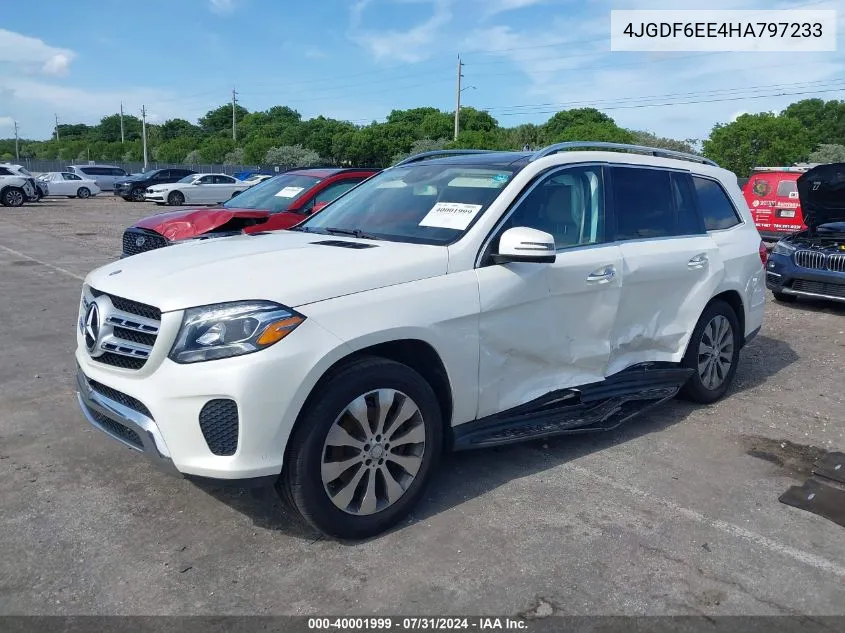 2017 Mercedes-Benz Gls 450 4Matic VIN: 4JGDF6EE4HA797233 Lot: 40001999