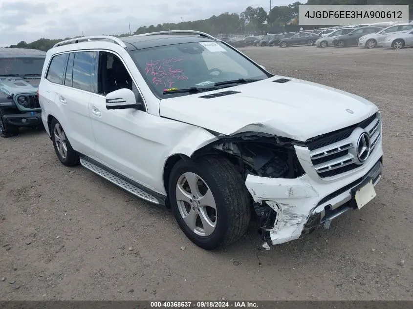 2017 Mercedes-Benz Gls 450 4Matic VIN: 4JGDF6EE3HA900612 Lot: 40368637