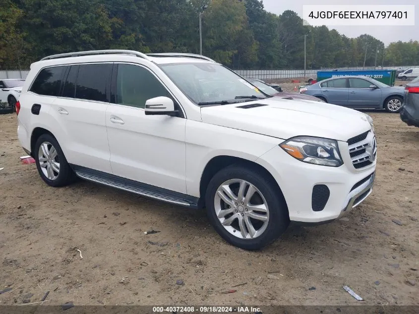 2017 Mercedes-Benz Gls 450 4Matic VIN: 4JGDF6EEXHA797401 Lot: 40372408