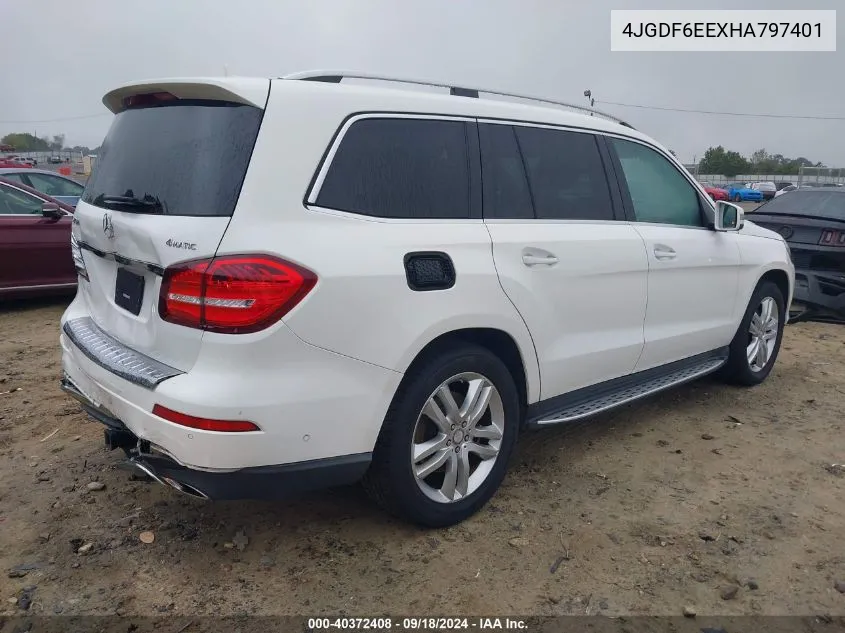 2017 Mercedes-Benz Gls 450 4Matic VIN: 4JGDF6EEXHA797401 Lot: 40372408