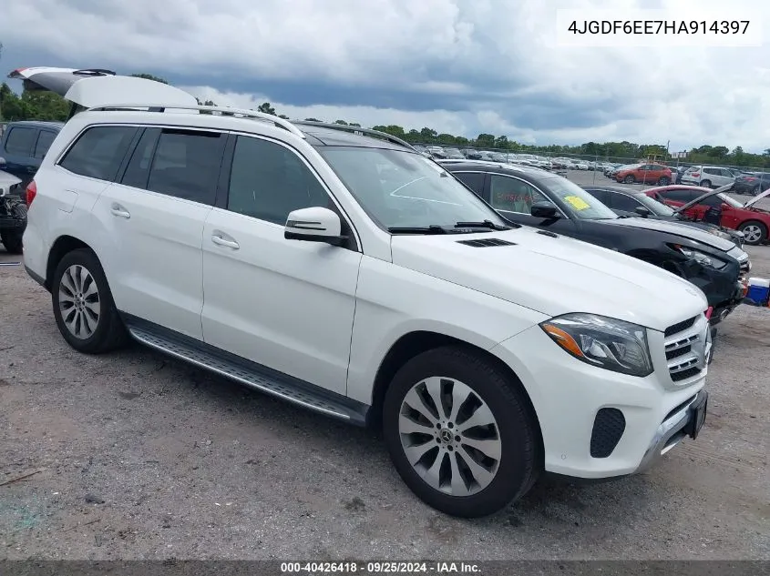 2017 Mercedes-Benz Gls 450 4Matic VIN: 4JGDF6EE7HA914397 Lot: 40426418