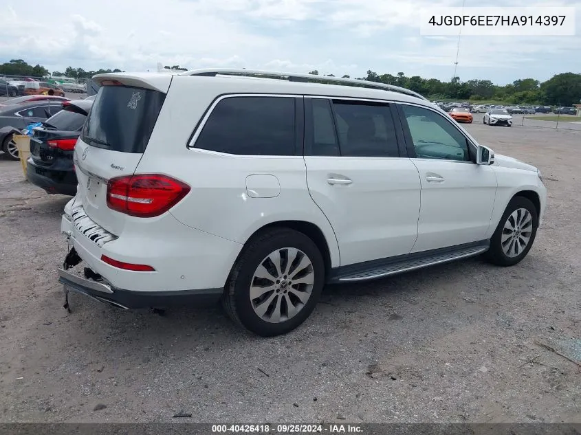 2017 Mercedes-Benz Gls 450 4Matic VIN: 4JGDF6EE7HA914397 Lot: 40426418