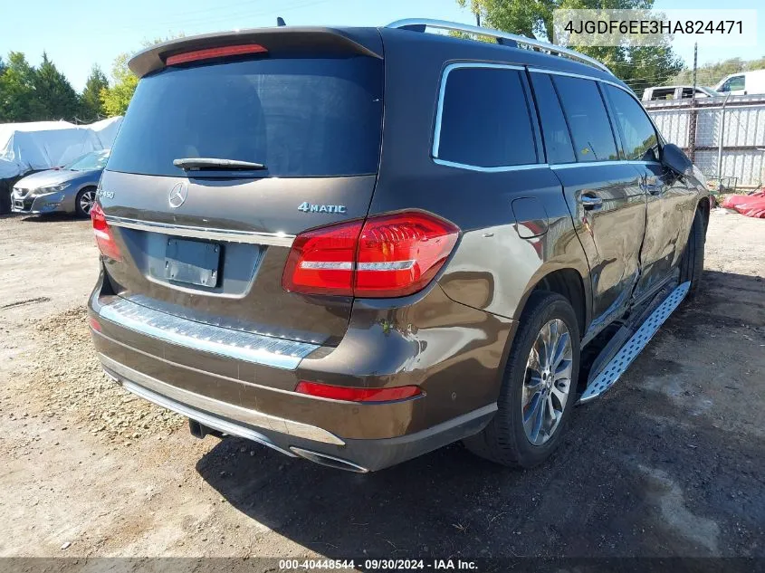 2017 Mercedes-Benz Gls 450 4Matic VIN: 4JGDF6EE3HA824471 Lot: 40448544