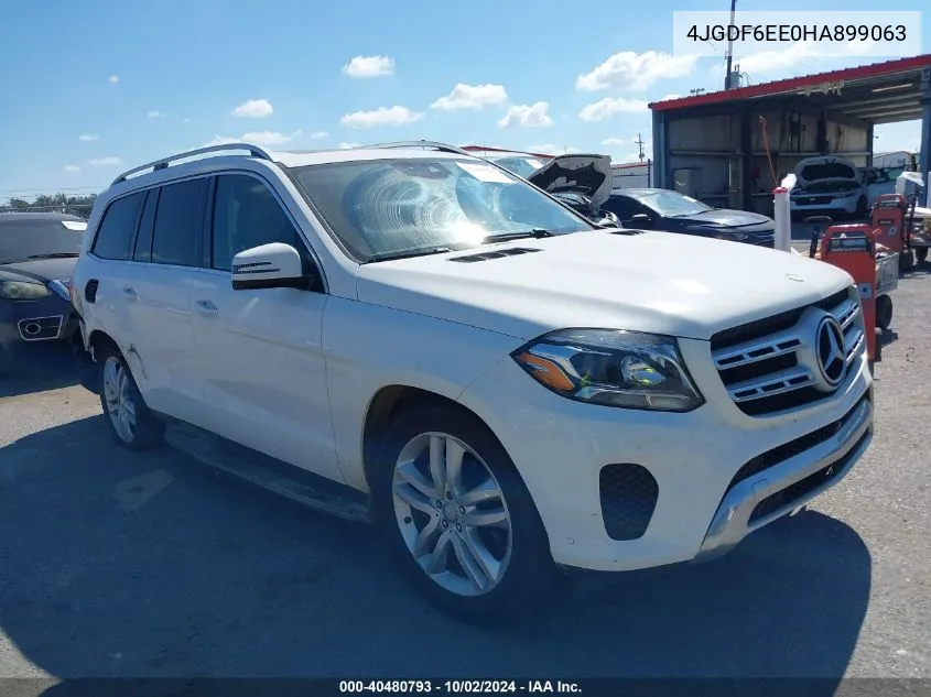 2017 Mercedes-Benz Gls 450 4Matic VIN: 4JGDF6EE0HA899063 Lot: 40480793