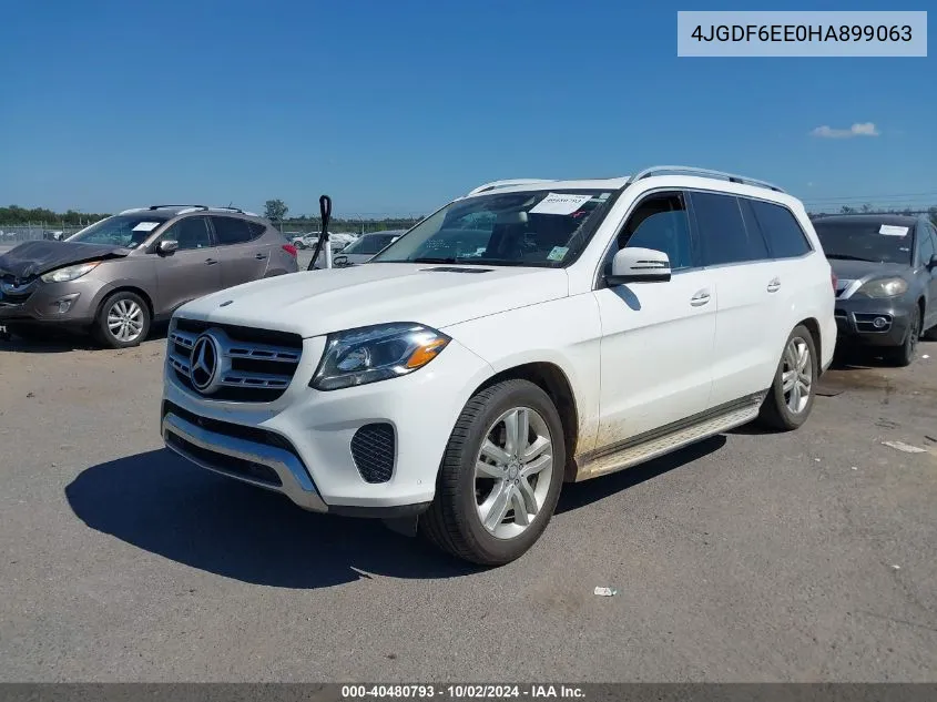 2017 Mercedes-Benz Gls 450 4Matic VIN: 4JGDF6EE0HA899063 Lot: 40480793