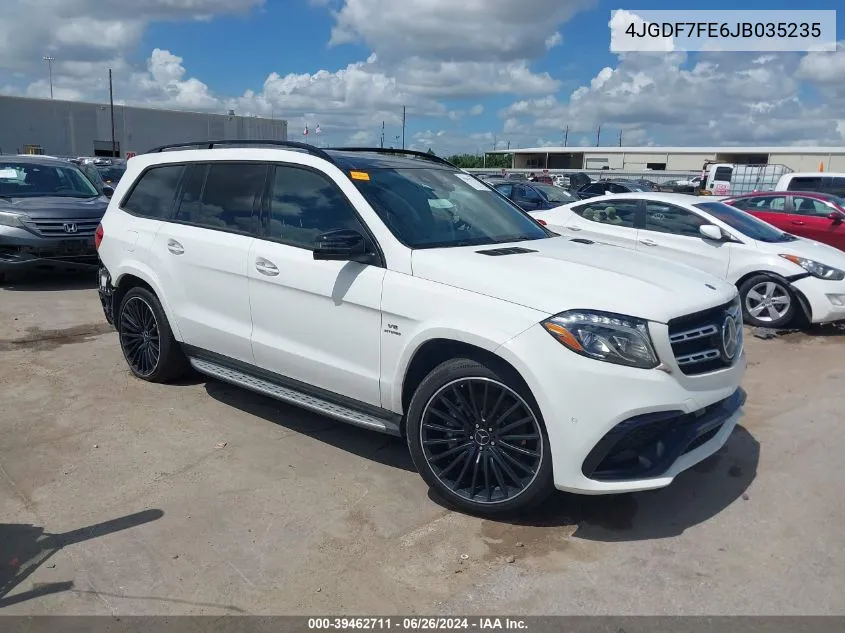 2018 Mercedes-Benz Amg Gls 63 4Matic VIN: 4JGDF7FE6JB035235 Lot: 39462711