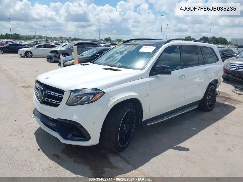 2018 Mercedes-Benz Amg Gls 63 4Matic VIN: 4JGDF7FE6JB035235 Lot: 39462711