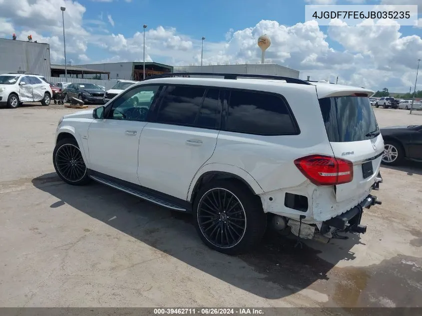 2018 Mercedes-Benz Amg Gls 63 4Matic VIN: 4JGDF7FE6JB035235 Lot: 39462711