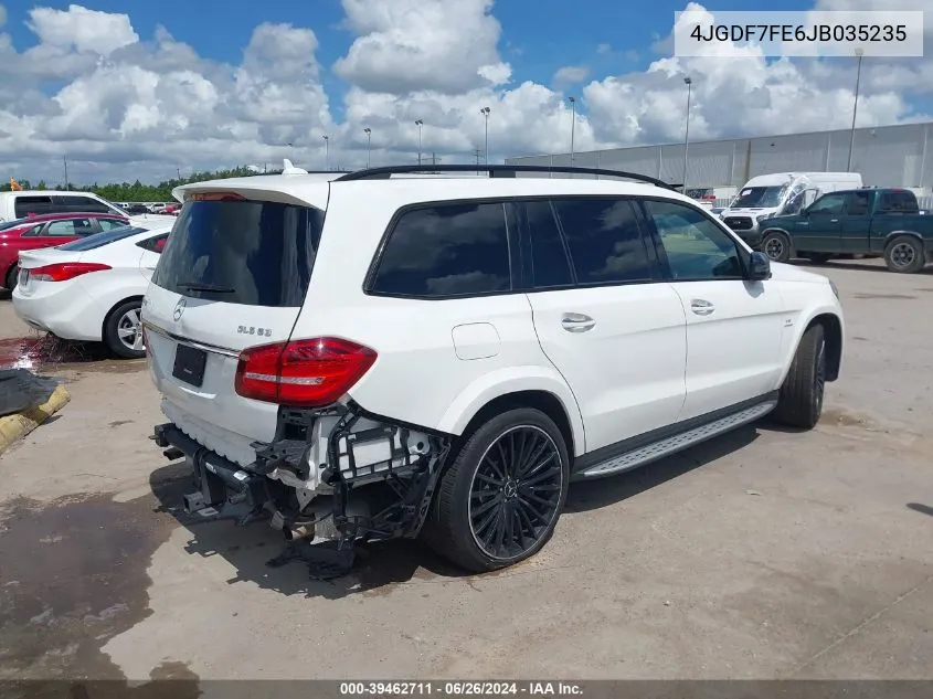 2018 Mercedes-Benz Amg Gls 63 4Matic VIN: 4JGDF7FE6JB035235 Lot: 39462711