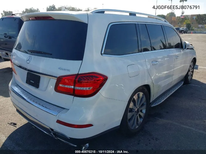 2018 Mercedes-Benz Gls 450 4Matic VIN: 4JGDF6EE5JB076791 Lot: 40570215