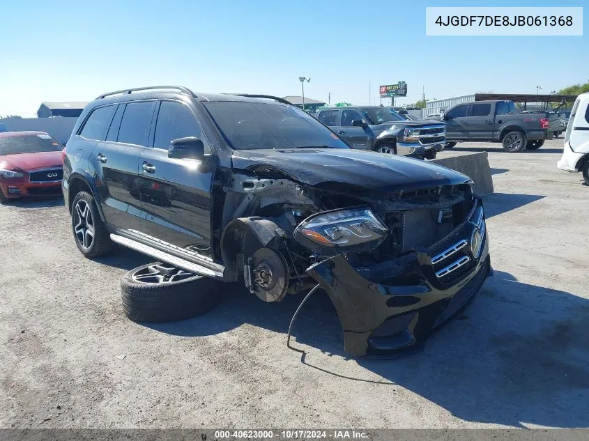 2018 Mercedes-Benz Gls 550 4Matic VIN: 4JGDF7DE8JB061368 Lot: 40623000