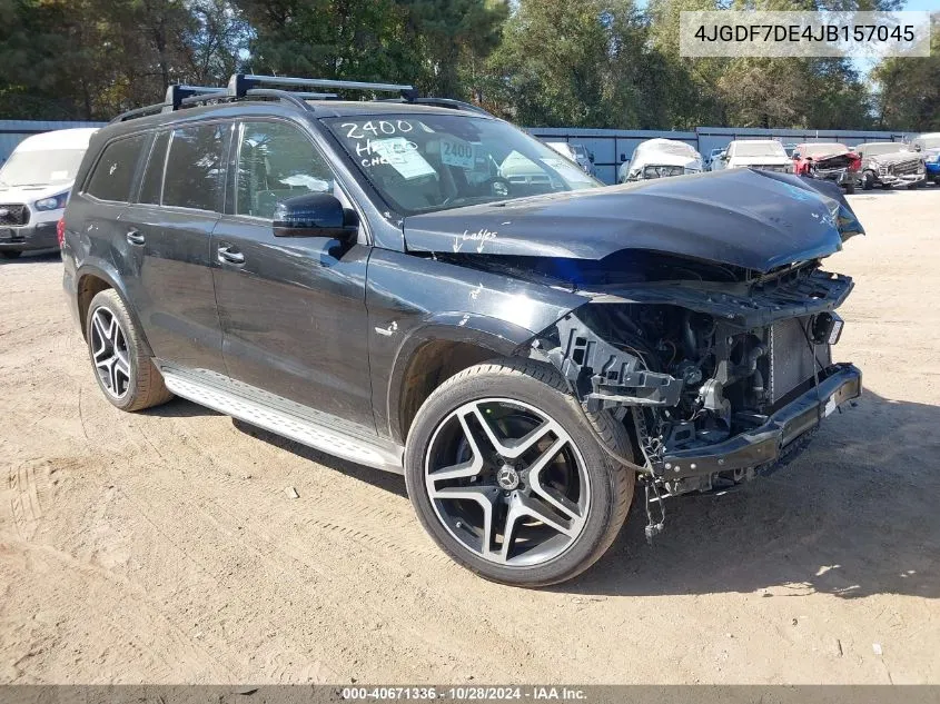 2018 Mercedes-Benz Gls 550 4Matic VIN: 4JGDF7DE4JB157045 Lot: 40671336