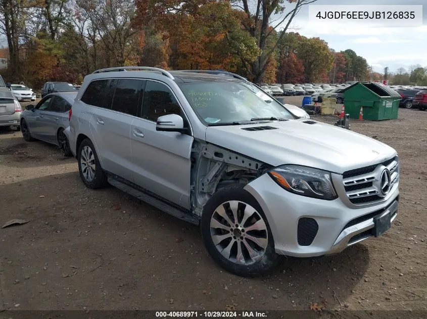 2018 Mercedes-Benz Gls 450 4Matic VIN: 4JGDF6EE9JB126835 Lot: 40689971