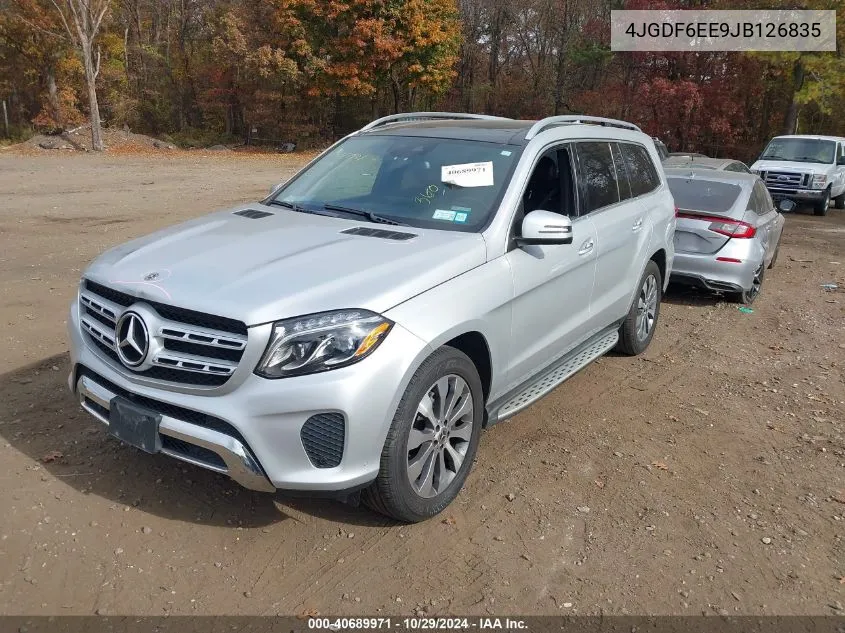 2018 Mercedes-Benz Gls 450 4Matic VIN: 4JGDF6EE9JB126835 Lot: 40689971