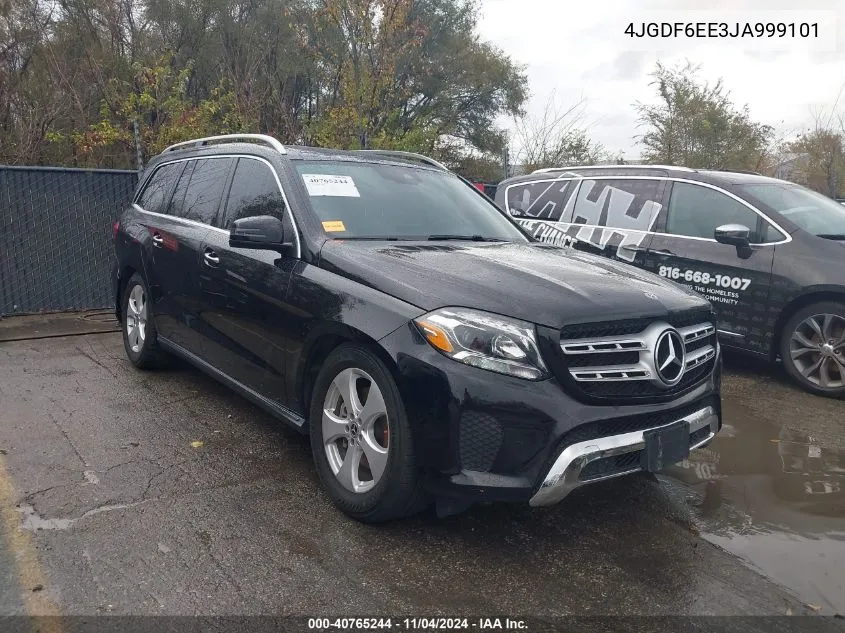 2018 Mercedes-Benz Gls 450 4Matic VIN: 4JGDF6EE3JA999101 Lot: 40765244