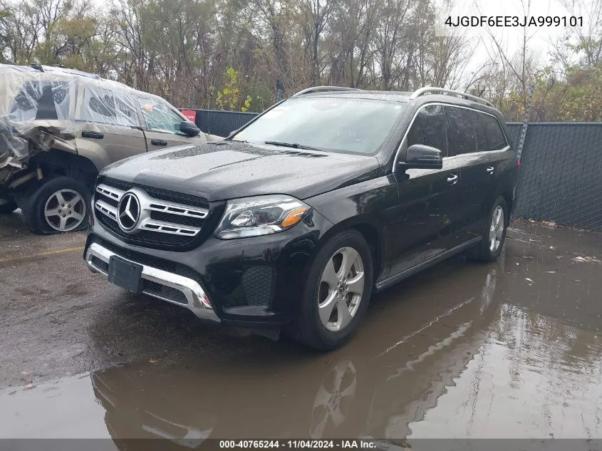 2018 Mercedes-Benz Gls 450 4Matic VIN: 4JGDF6EE3JA999101 Lot: 40765244