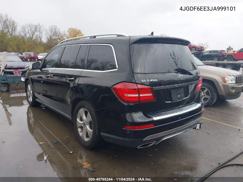 2018 Mercedes-Benz Gls 450 4Matic VIN: 4JGDF6EE3JA999101 Lot: 40765244