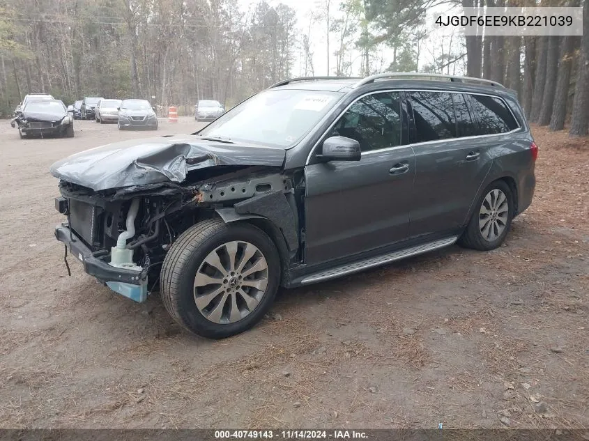 2019 Mercedes-Benz Gls 450 4Matic VIN: 4JGDF6EE9KB221039 Lot: 40749143